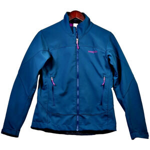 Patagonia Women's Polartec Windbloc FullZip Jacket Turquoise Berry Lined Coat S
